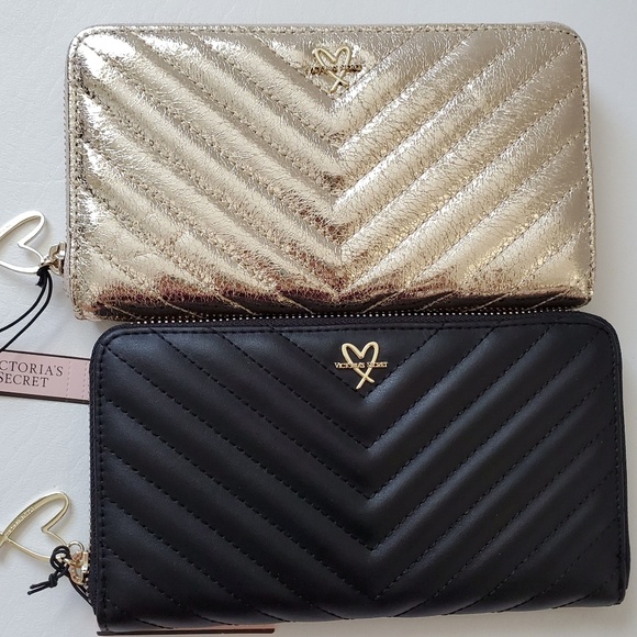 NEW Victoria's Secret V Quilted Continental Wallet - Picture 12 of 12